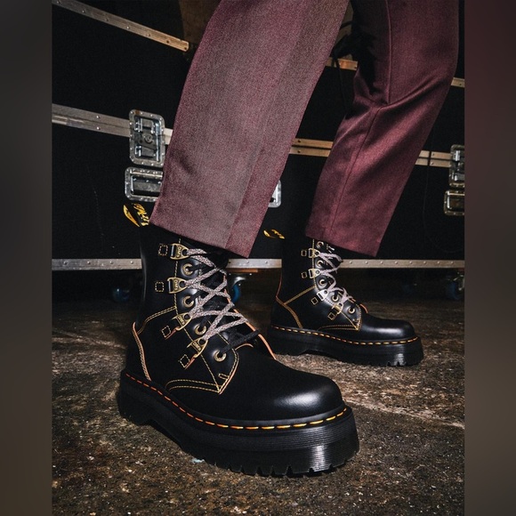 Dr. Martens COLLIER DOUBLE LACED LEATHER PLATFORM BOOTS Women’s Size 6 - Picture 5 of 15